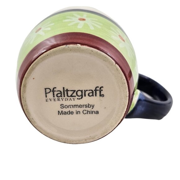 Pfaltzgraff SOMMERSBY Hand Painted Ceramic Coffee Tea Mugs Cups – Set of 2 - Picture 13 of 16